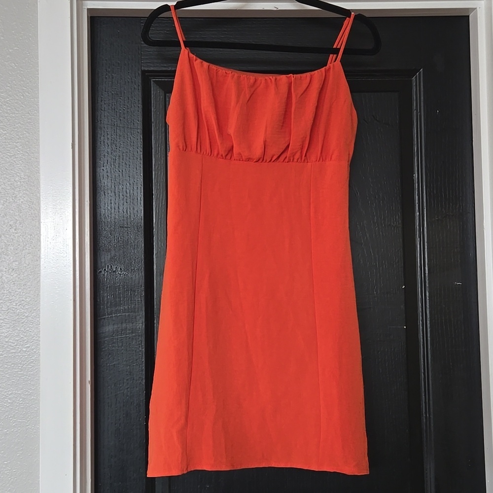Rolla Coster Orange Spaghetti Strap Mini Dress Size Large